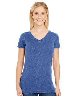 Threadfast Apparel Women's Vintage Dye V-Neck T-Shirt 208B Threadfast Apparel Women's Vintage Dye V-Neck T-Shirt 208B