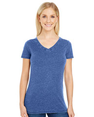 Threadfast Apparel Women's Vintage Dye V-Neck T-Shirt 208B