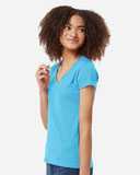 Tultex Women's Fine Jersey V-Neck T-Shirt 214M
