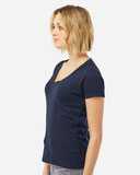 Tultex Women's Fine Jersey V-Neck T-Shirt 214M
