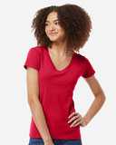 Tultex Women's Fine Jersey V-Neck T-Shirt 214M
