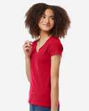 Tultex Women's Fine Jersey V-Neck T-Shirt 214M