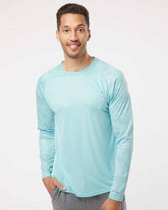 Paragon Cayman Performance Camo Colorblocked Long Sleeve T-Shirt 216P