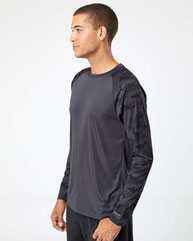Cayman Performance Camo Colorblocked Long Sleeve T-Shirt
