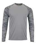 Cayman Performance Camo Colorblocked Long Sleeve T-Shirt