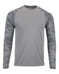 Cayman Performance Camo Colorblocked Long Sleeve T-Shirt