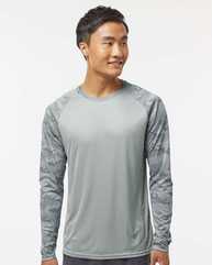 Cayman Performance Camo Colorblocked Long Sleeve T-Shirt