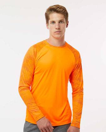 Paragon Cayman Performance Camo Colorblocked Long Sleeve T-Shirt 216P
