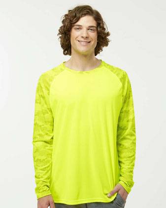 Paragon Cayman Performance Camo Colorblocked Long Sleeve T-Shirt 216P