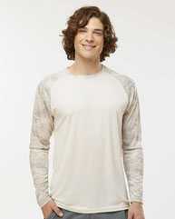 Cayman Performance Camo Colorblocked Long Sleeve T-Shirt