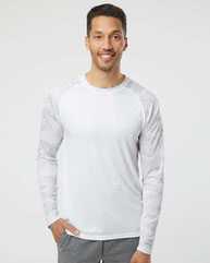Cayman Performance Camo Colorblocked Long Sleeve T-Shirt