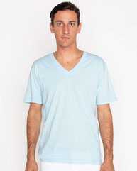 USA-Made Fine Jersey V-Neck T-Shirt