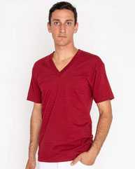 USA-Made Fine Jersey V-Neck T-Shirt