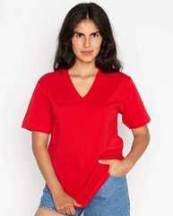 USA-Made Fine Jersey V-Neck T-Shirt