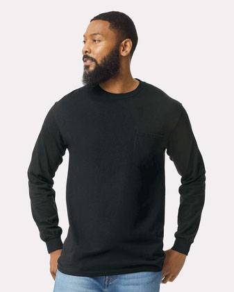 Gildan Ultra Cotton® Long Sleeve Pocket T-Shirt 2410