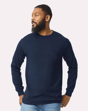 Gildan Ultra Cotton® Long Sleeve Pocket T-Shirt 2410