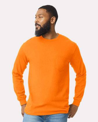 Gildan Ultra Cotton® Long Sleeve Pocket T-Shirt 2410