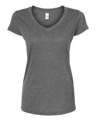 Tultex Women's Poly-Rich V-Neck T-Shirt 244M