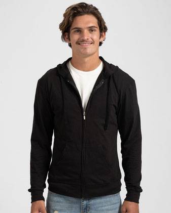 Beach Full-Zip Hooded Long Sleeve T-Shirt