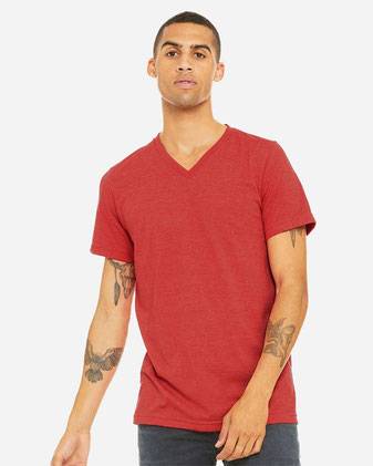 BELLA + CANVAS Heather CVC V-Neck Tee 3005CVC