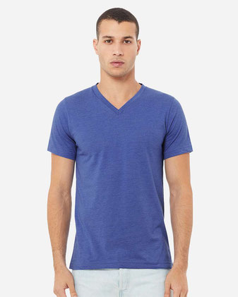 Heather CVC V-Neck Tee