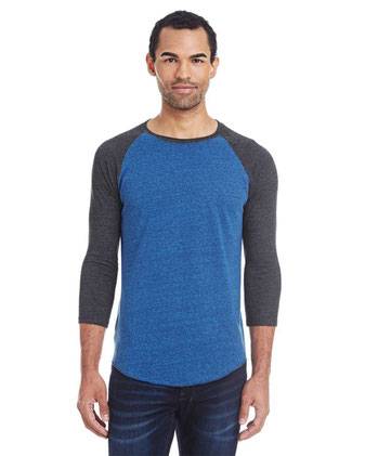Threadfast Apparel Triblend Three-Quarter Sleeve Raglan T-Shirt 302G