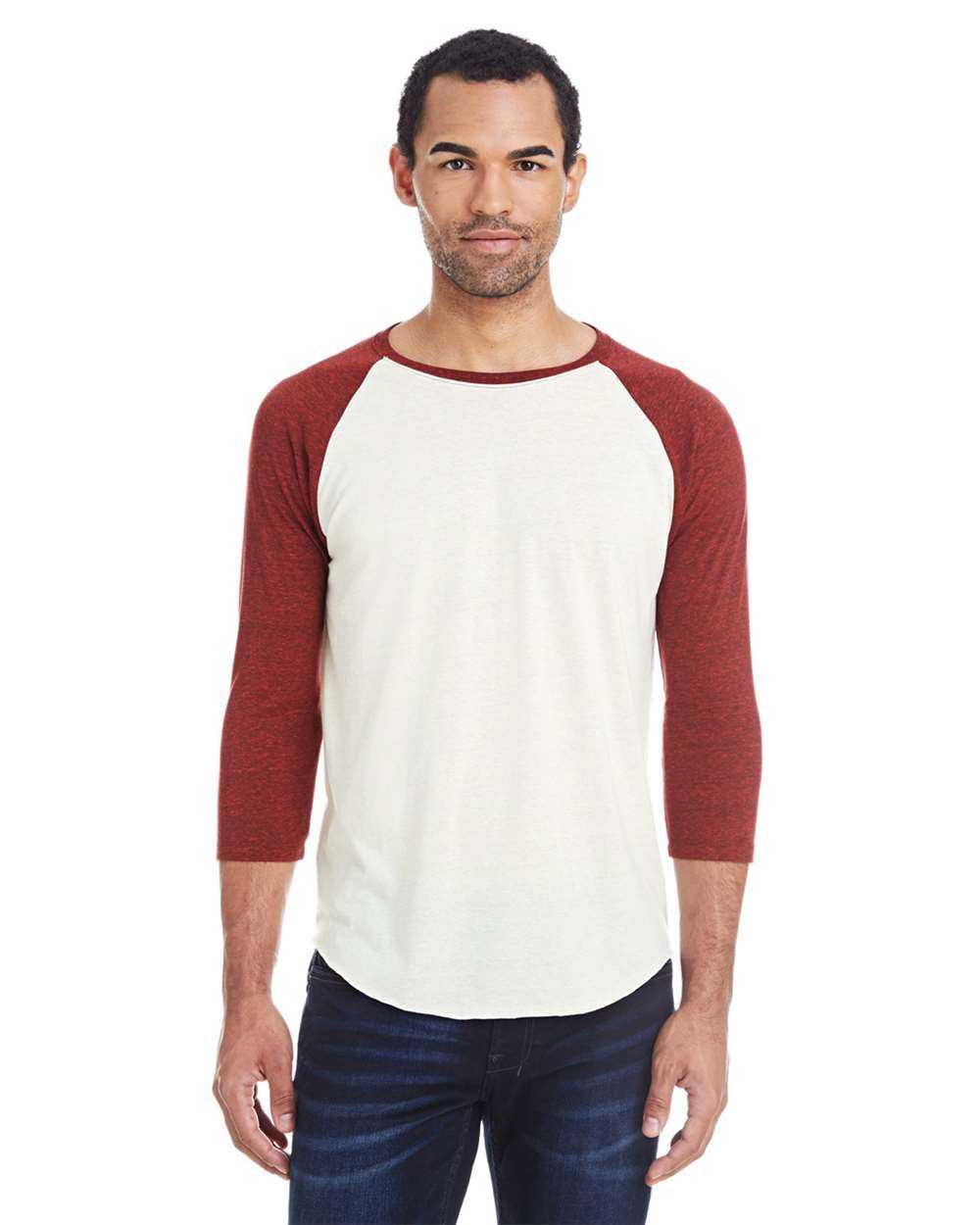 Threadfast Apparel Triblend Three-Quarter Sleeve Raglan T-Shirt 302G