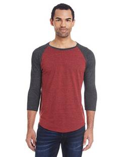 Threadfast Apparel Triblend Three-Quarter Sleeve Raglan T-Shirt 302G Threadfast Apparel Triblend Three-Quarter Sleeve Raglan T-Shirt 302G