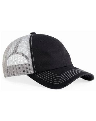 Contrast-Stitch Mesh-Back Cap