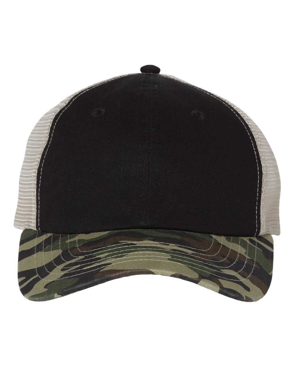 Contrast-Stitch Mesh-Back Cap