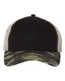 Contrast-Stitch Mesh-Back Cap