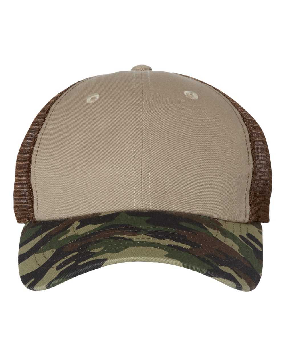 Contrast-Stitch Mesh-Back Cap