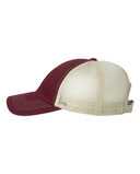 Contrast-Stitch Mesh-Back Cap