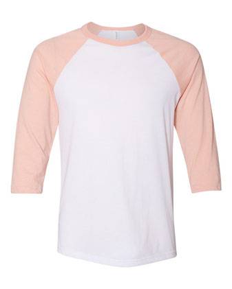 BELLA + CANVAS Three-Quarter Sleeve Baseball Tee 3200C