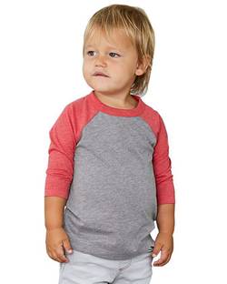 Toddler Three-Quarter Sleeve Baseball Tee Toddler Three-Quarter Sleeve Baseball Tee