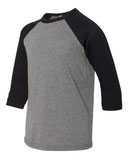 BELLA + CANVAS Youth Three-Quarter Sleeve Baseball Tee 3200Y