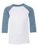 BELLA + CANVAS Youth Three-Quarter Sleeve Baseball Tee 3200Y