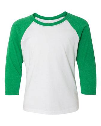 Next Level Youth CVC Three-Quarter Sleeve Raglan T-Shirt 3352N
