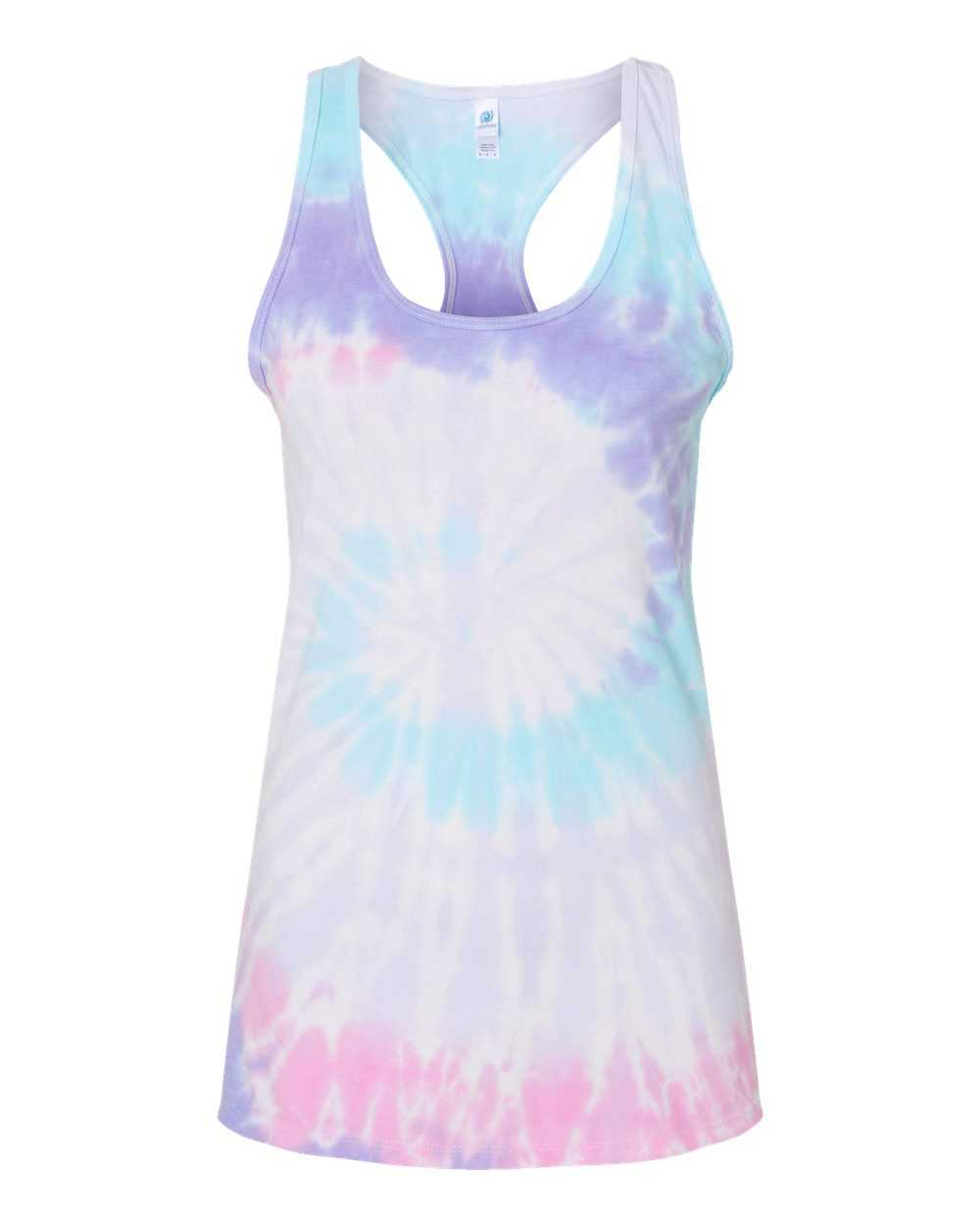 Colortone Women's Tie-Dyed Racerback Tank Top 3400Co