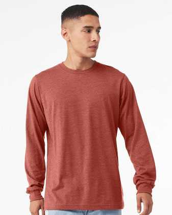 BELLA + CANVAS Heather CVC Long Sleeve Tee 3501CVC