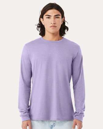 BELLA + CANVAS Heather CVC Long Sleeve Tee 3501CVC