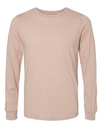 BELLA + CANVAS Heather CVC Long Sleeve Tee 3501CVC