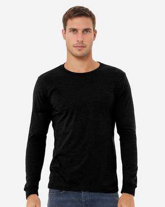 BELLA + CANVAS Heather CVC Long Sleeve Tee 3501CVC