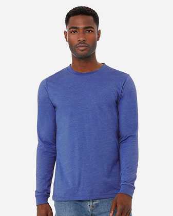 BELLA + CANVAS Heather CVC Long Sleeve Tee 3501CVC