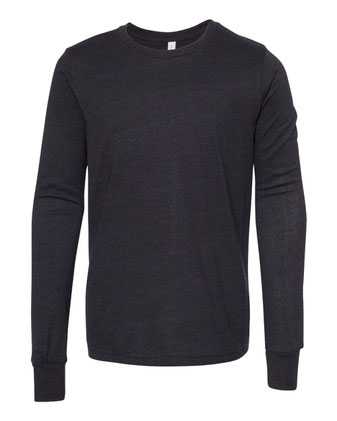 BELLA + CANVAS Youth Heather CVC Long Sleeve Tee 3501YCVC
