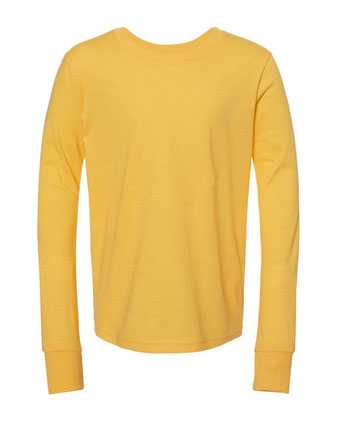 BELLA + CANVAS Youth Heather CVC Long Sleeve Tee 3501YCVC