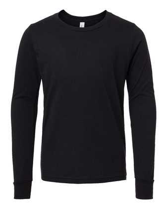 BELLA + CANVAS Youth Heather CVC Long Sleeve Tee 3501YCVC