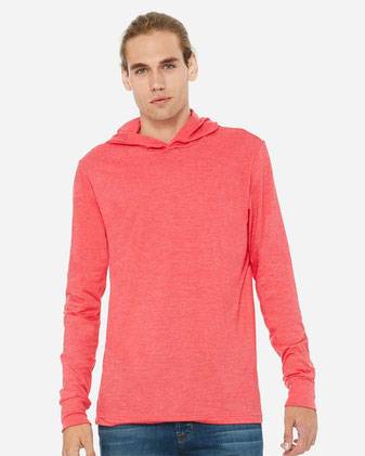 BELLA + CANVAS Jersey Hooded Long Sleeve Tee 3512