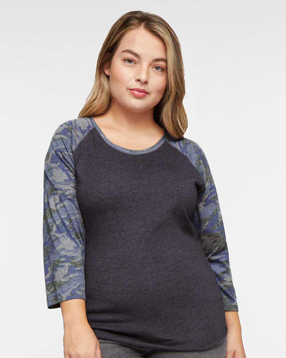 Women's Baseball Fine Jersey Three-Quarter Sleeve Tee