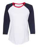 Women's Baseball Fine Jersey Three-Quarter Sleeve Tee